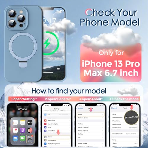 Coque iPhone 13 Pro Max anti-choc silicone liquide fine et support - 6