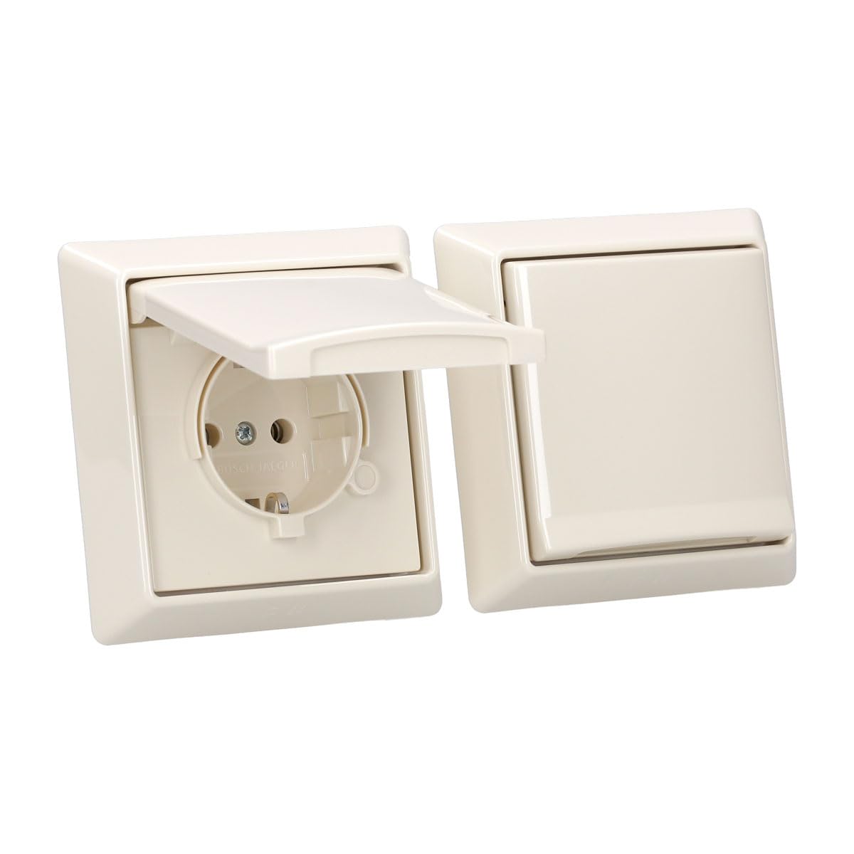 Busch-Jaeger Allwetter 44 SCHUKO Steckdosen-Set 2er IP44 Weiß