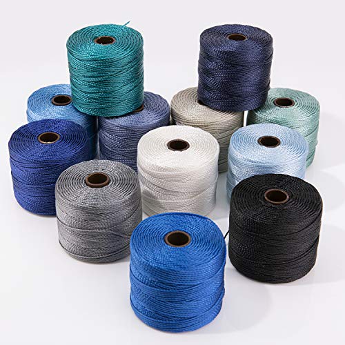 Beadsmith S-Lon Bead Cord Tex210 12/Pkg-Winter, Multicolor