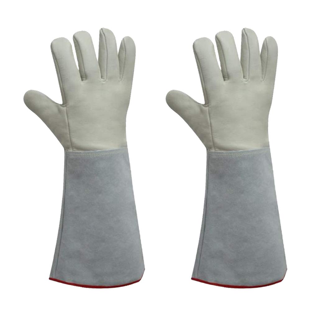 Gantelets de Travail de Jardinage, Gants de Travail, congélateur isolé en Cuir for Temps Froid, Grand Travail -36 cm