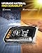 Torchbeam Headlights Assembly Compatible with 2013-2018 Ram 1500 2500 3500 OE Headlamp Replacement for 2019-2023 Ram1500 Classic Black Housing Driver and Passenger Side with LED DRL (with Bulbs)