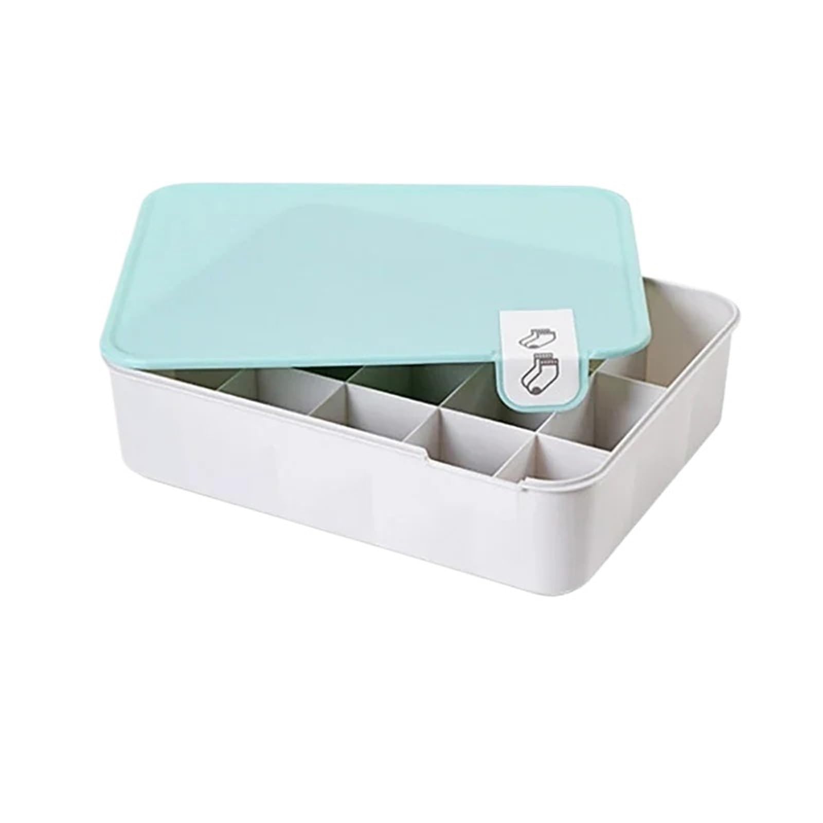 Schubladenorganizer für Unterwäsche, Sockenaufbewahrungsbox, BH-Aufbewahrung, 1/10/15-Gitter, Kunststoff mit Markierungen, Kleiderschrank