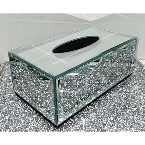 Biznest Sparkle Crystal Tissue Box Holder Cover