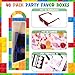 Relaxweex 12 Sets Building Block Party Favors Includes Building Bricks Theme Party Gift Boxes Block Mania Games Sunglasses DIY Christmas Birthday Supplies (Bright)