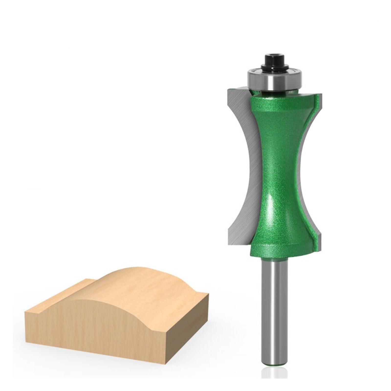 1 fresatrice per legno semicircolare Bullnos con gambo da 8 mm, in metallo duro, due scanalature, utensili per la lavorazione del legno, frese