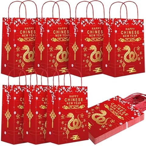 Kolldenn 30 Pcs Chinese New Year Gift Bags Cover
