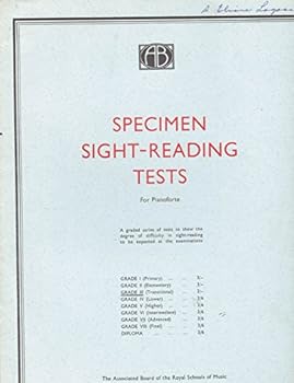 Staple Bound Specimen Sight - Reading Tests for PIanoforte . Grade III Book