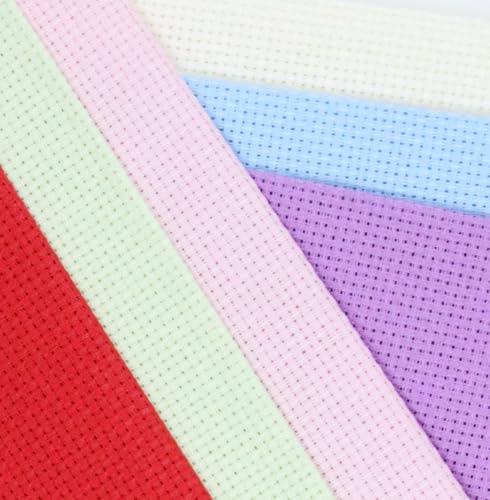 Image of KCS 6 pc of 12 inch x 18 inch (30cmx45cm) Counted Cotton Aida Cloth Cross Stitch Fabric (16CT-E)