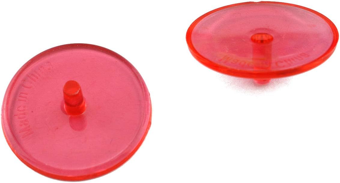 review E-outstanding 120-Pack Transparent Plastic Golf Ball Markers Assorted Colors Diameter 24mm