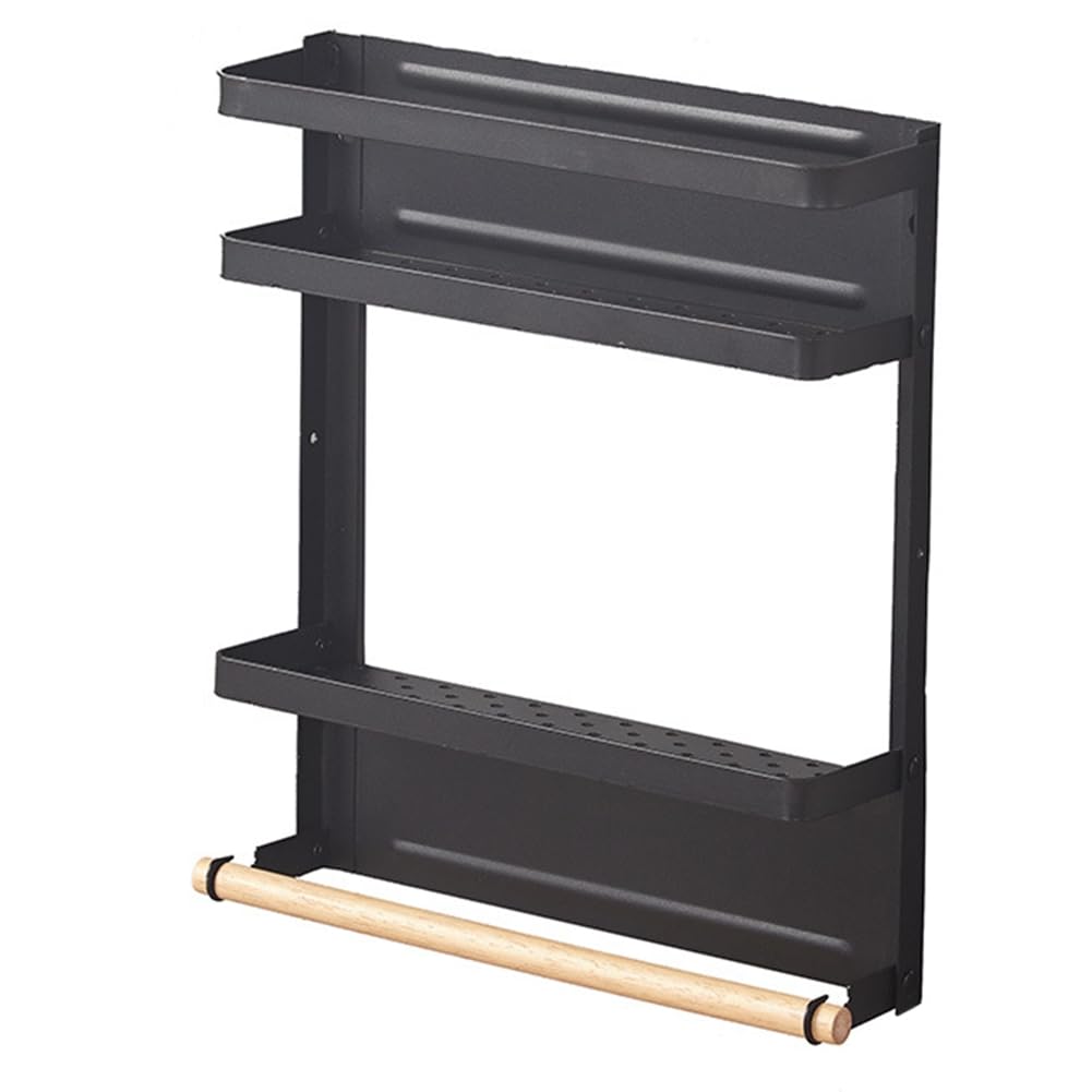1 Estante Colgante para Nevera, Estante para, Estante de Pared, Estante para Refrigerador (Negro)