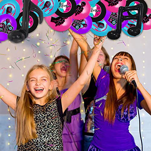 50Pcs Music Style Birthday Party Decorations, Party Decorations Balloons For Boys And Girls Music Notation Foil Balloons Disco Balloons Black Purple Colorful Latex Balloon Party Decorations #TOP5