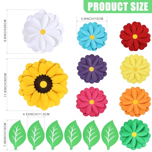 Fleurs en papier de qualité pour décoration murale 3D raffinée Mverse - 5