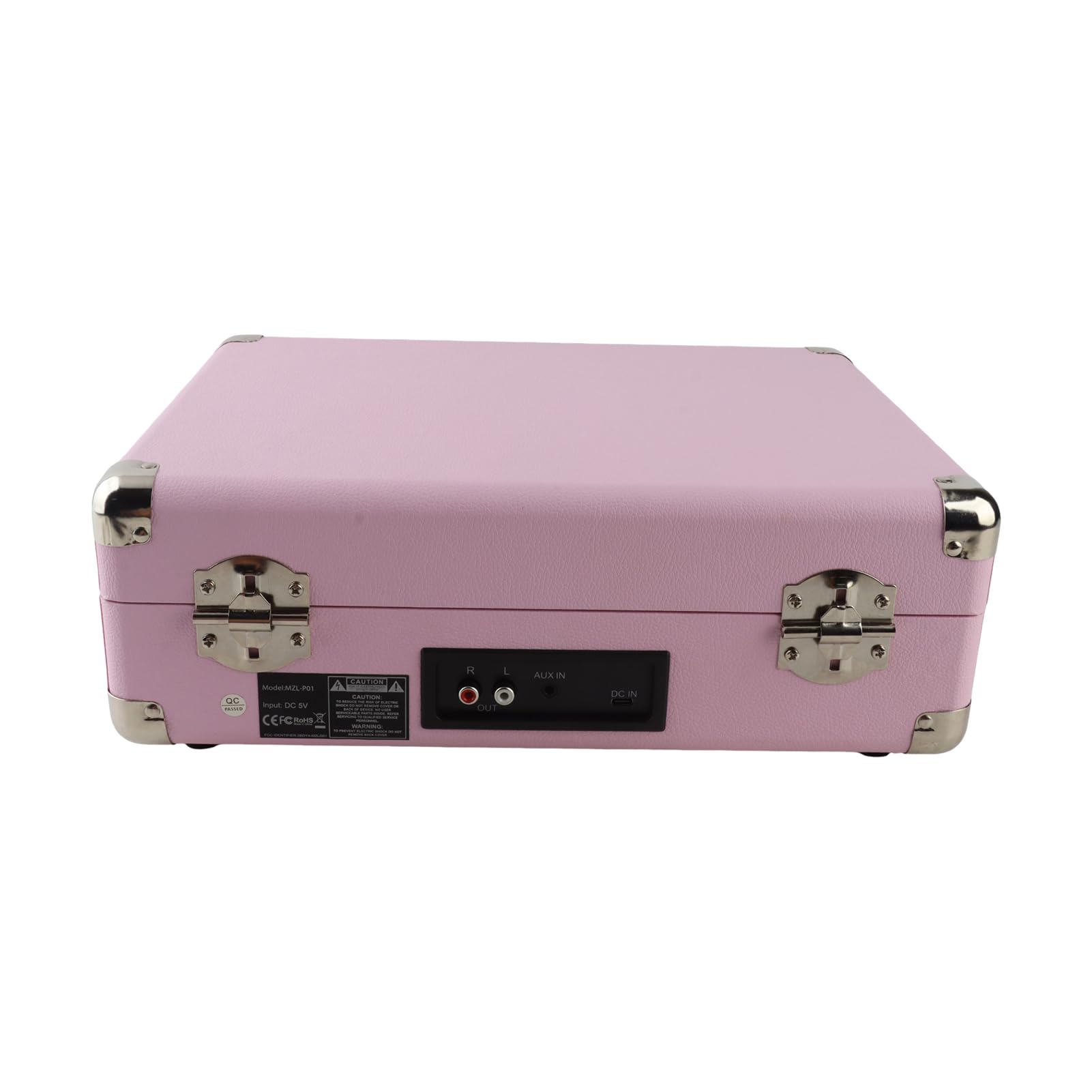 YUYTE Giradischi Vintage con Supporto USB e SD - Giradischi 33/45/78 Giri per Dischi da 7/10/12 Pollici, Fonografo Portatile con Altoparlanti (PINK)