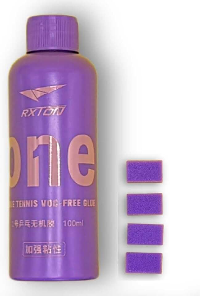 Cola para Tênis de Mesa RXTON One VOC Free 100ml Base de Água para Colar Borrachas Ping Pong com Esponjas Aplicadoras Profissional