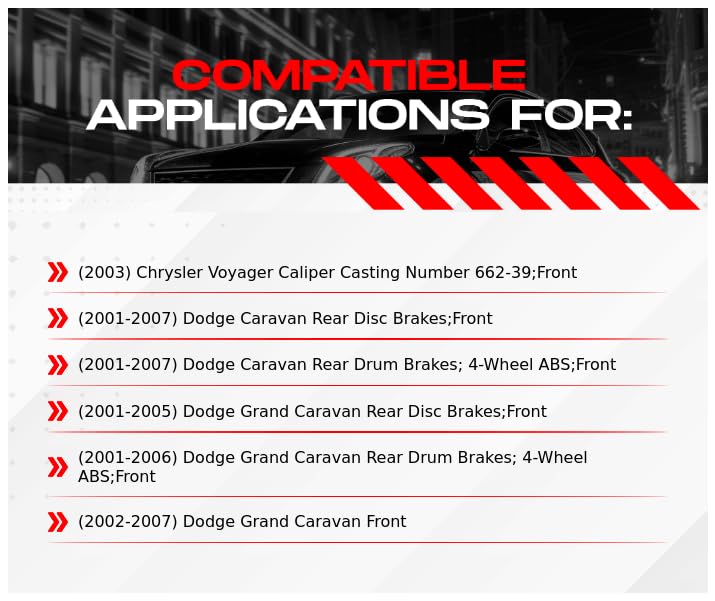 Image of R1 Concepts Front Brake Kit Fits 2001-2007 Chrysler Town & Country, Dodge Caravan, Dodge Grand Caravan; 2003 Chrysler Voyager| Ceramic Pads, Blank Rotors| Hardware| 11.1 inch Front