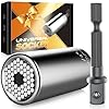 Fathers Day Gifts from Daughter Son for Dad Super Universal Socket Tools Gifts for Dad Husband Grandpa BoyfriendStocking Stuffers for Men Socket Set with Power Drill Adapter Cool Gadgets for Him
