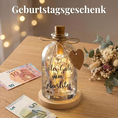 Bouteille décorative lumineuse pour envelopper de l'argent de façon créative - 4