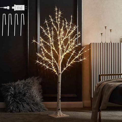 Hairui Arbre lumineux en bouleau 200 LED Cover