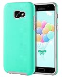 GUAGUA Samsung Galaxy A5 2017 Case Slim Lightweight Dual Layer Hybrid Hard PC Cover Soft Bumper Anti-Slip Shockproof Protective Phone Cases for Samsung Galaxy A5 2017(5.2 inch) Mint Green