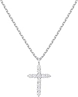 PAVOI 14K Gold Plated Cubic Zirconia Cross Necklace for Women - Faith Pendant Jewelry with Adjustable Chain