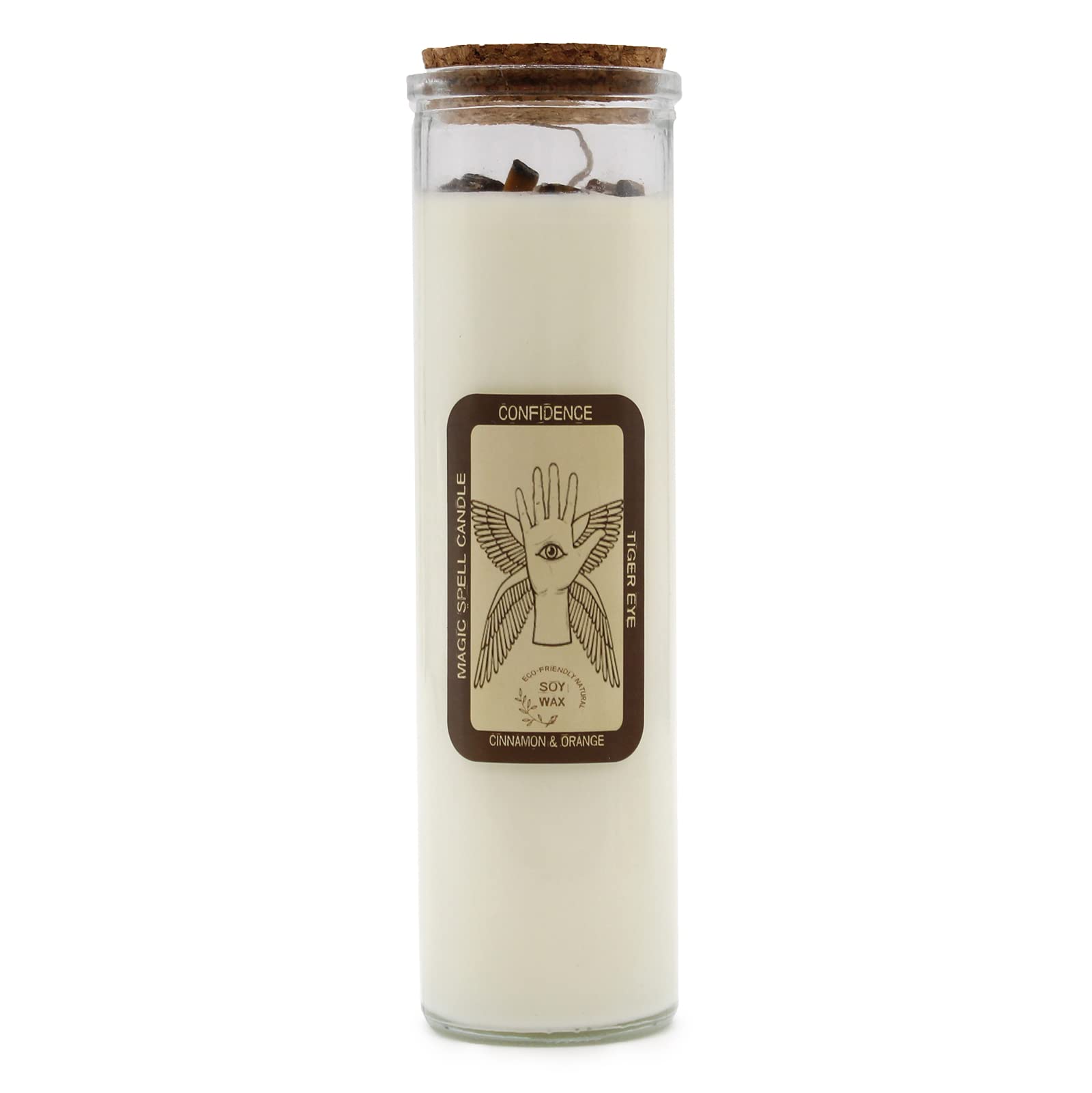 Magic Spell Candle with Crystals - Confidence