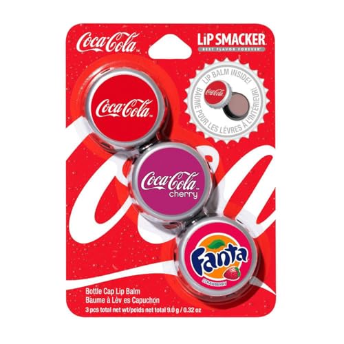 Lip Smacker Coca Cola Collection - Moisturizing, Soothing Coke Bottle Caps Trio