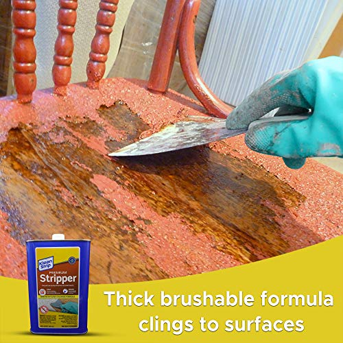 Klean Strip Premium Stripper Non-Methylene Chloride Formula Fast-Acting Liquid Works 15-mins Removes Multiple Layers of Latex and Oil-Based Paint Now Comes with Putty Knife by Centaurus AZ 1 Quart