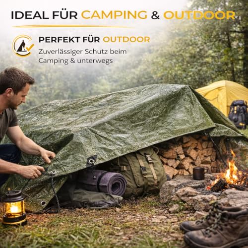 2x3 Abdeckplane Plane 200 g/m² grün - Plane mit Ösen wasserdicht & Gartenplane & Schutzplane, Allzweckplane - grün, Bauplane für Zeltunterlage - Gewebeplane - für Zeltplane & Camping