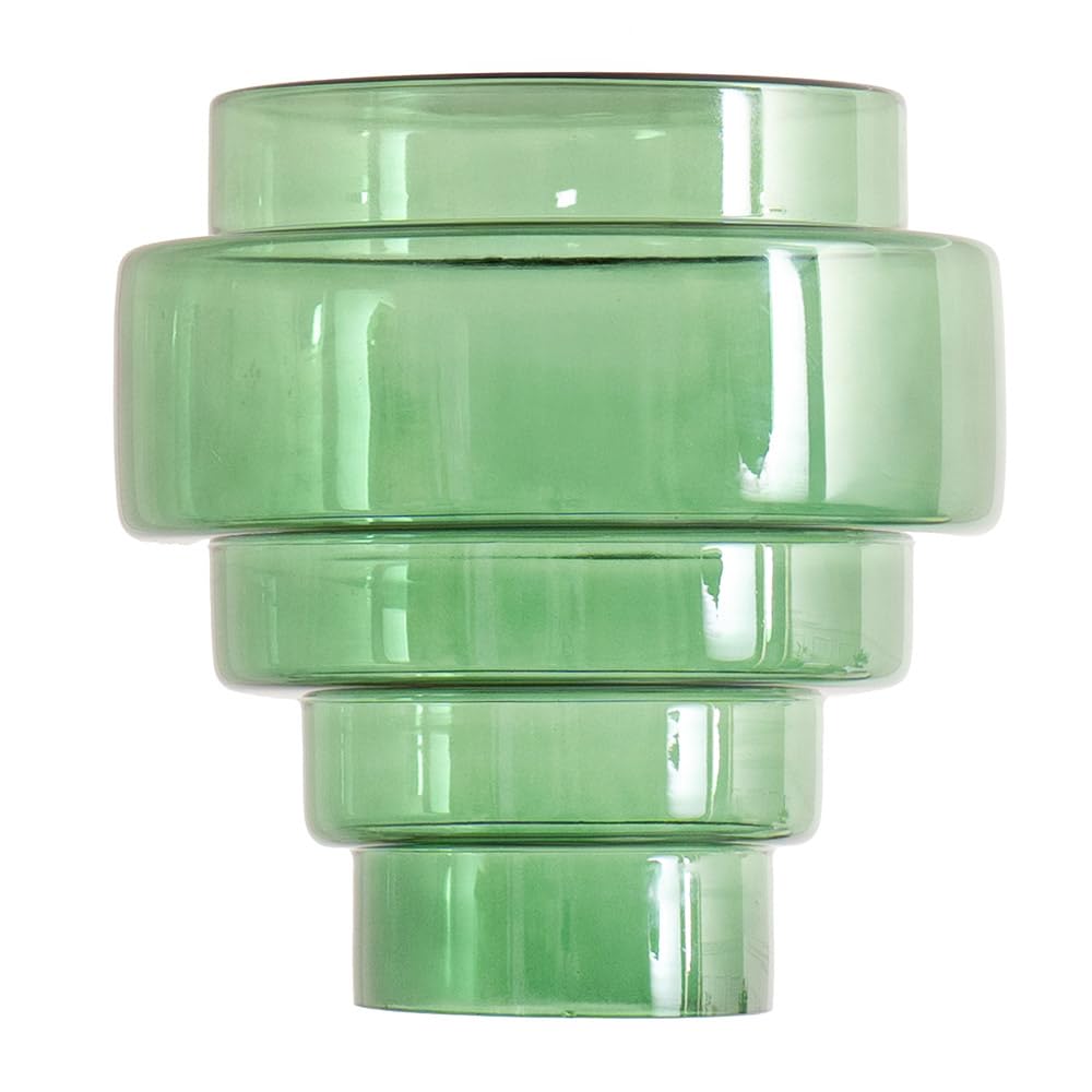 Valuelights Lane Green Glass 5 Tier Layered Easy Fit Ceiling Pendant Lamp Shade