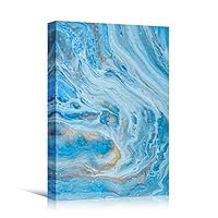 Canvas Wall Art Liquid Abstract Colorful Decorative Elements Mixed Media Multicolor Swirly - 12x18 inches