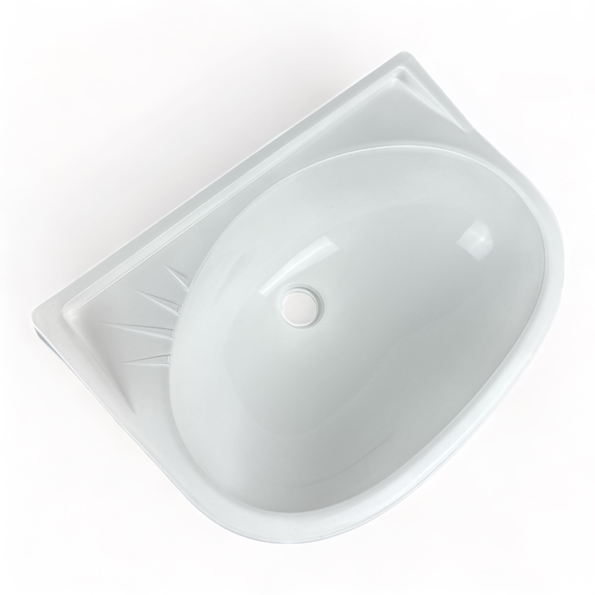 Lavabo 395 x 275 mm, bianco, camper, roulotte, furgone