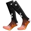 SNOW DEER Heated Socks Men Women Electric Rechargeable Battery Socks Warm Winter Cotton Socks Foot Warmer for Skiing Hunting Fishing Riding Cycling Camping Motorcycling