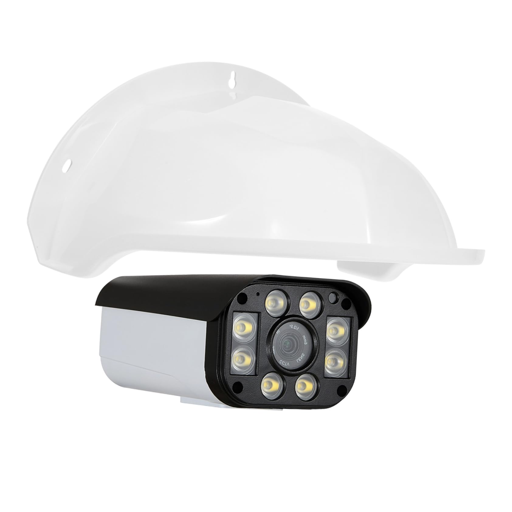 Boîtier de Caméra Extérieur Blanc en Abs 2 Pièces, Protection la Pluie Soleil, Facile à Installer pour Caméra de Sécurité