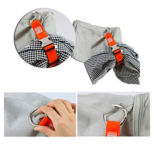 Image of 2PCS Add a Bag Luggage Strap Jacket Gripper,Heavy Duty Luggage Straps Carry-on Baggage Suitcase Straps Belts Travel Accessories (Black /Orange)
