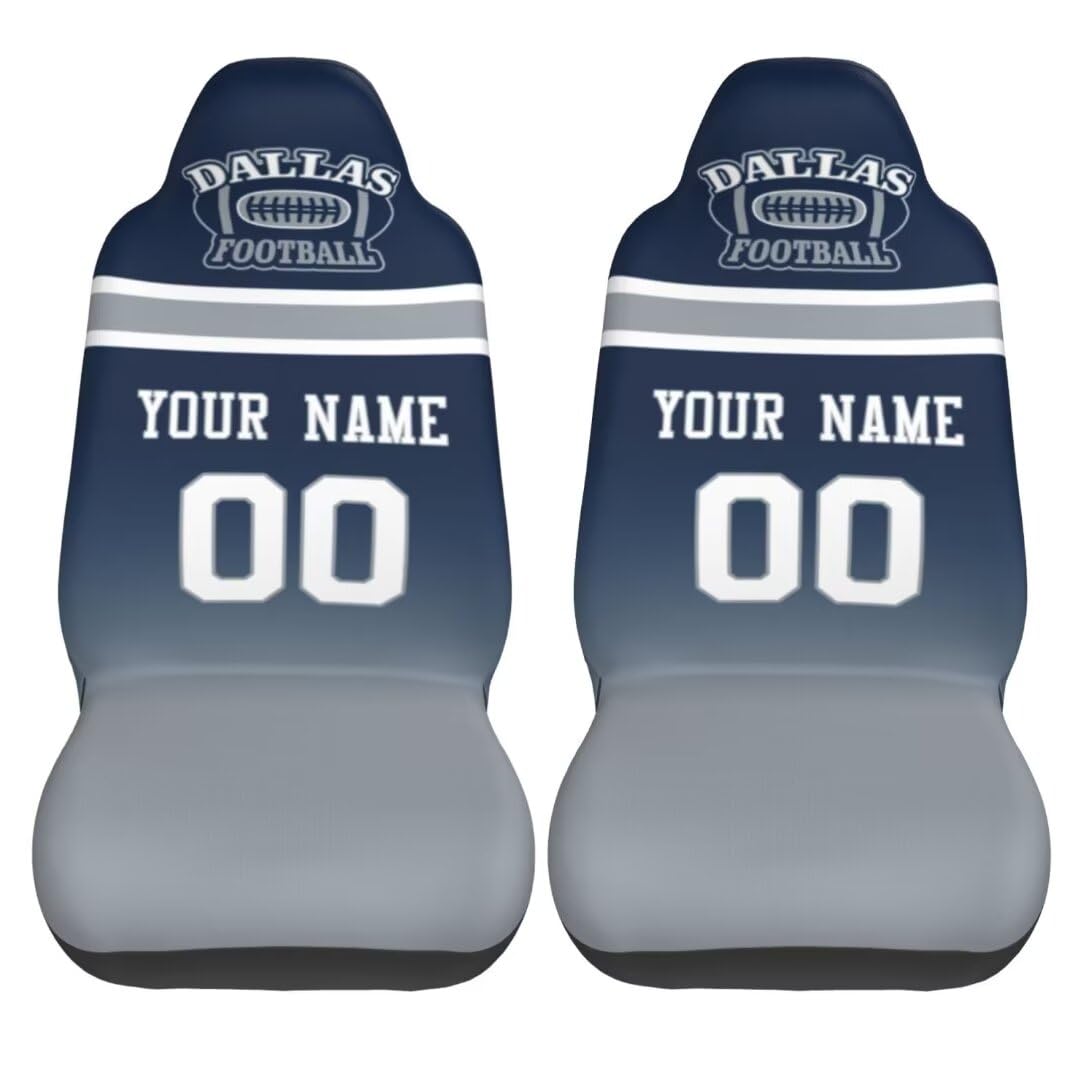 Generic Personalized custom Dallas car seat cover, add personalized name number seat cover, suitable for most car seats, car accessories elastic soft non-slip wear-resistant