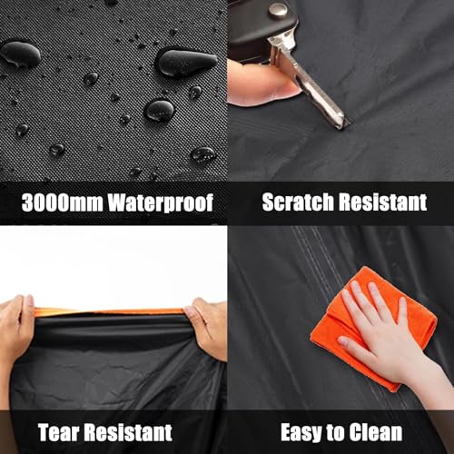 Image of Car Cover Custom Fit for Toyota 4runner, 210D SUV Car Cover Waterproof All Weather, 6 Layers Full Exterior Covers with Zipper Door & Windproof Bands, Mirror Pocket for Snow Rain Dust Protection