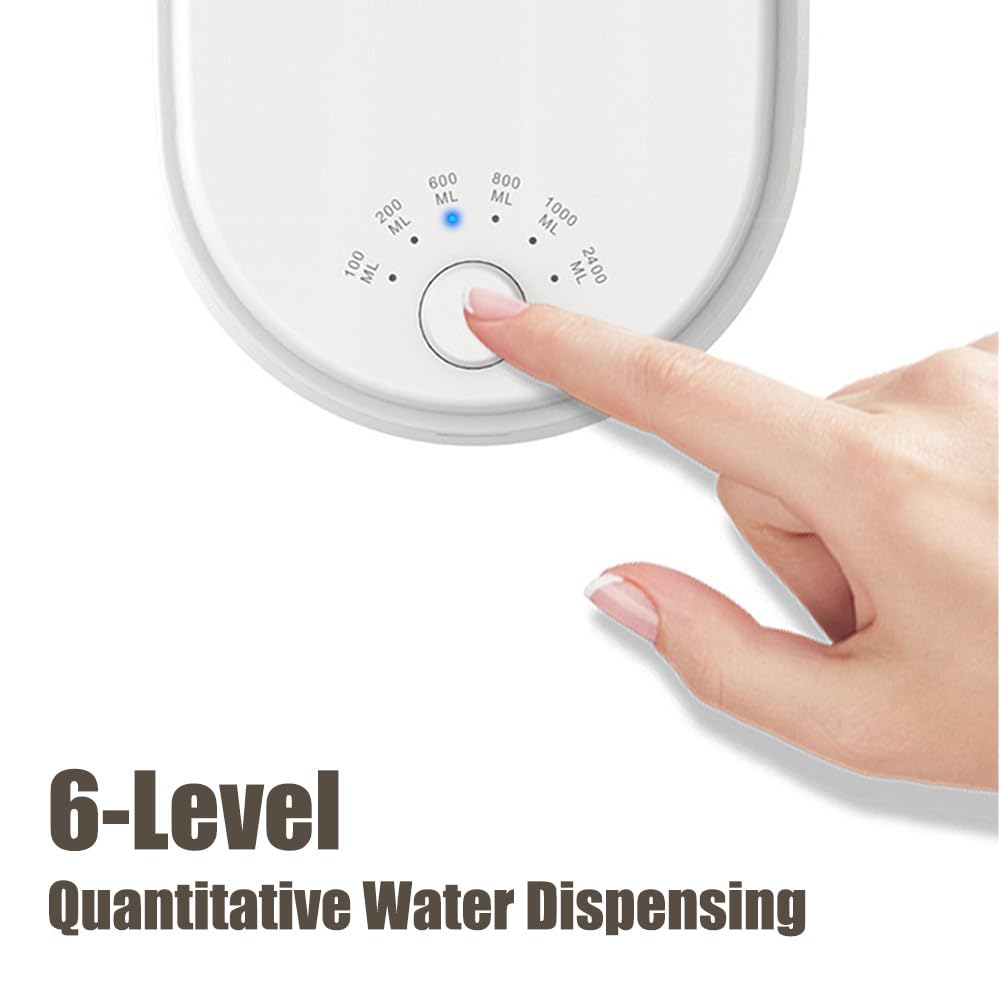 Distributeur d'eau de Bureau,Mini Pompe À Bouteille d'eau de Comptoir À 6 Vitesses avec Affichage LED Bleu,Chargement USB pour Maison,Bureau,Voyages en Plein Air,Camping