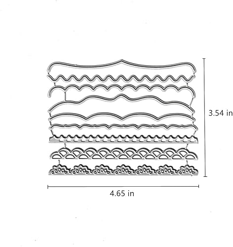Miniatura 2 de 9 troqueles de corte de encaje, borde de nueve bordes de flores de encaje, plantillas de metal en relieve, molde de plantilla para álbumes de