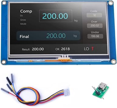 Digitalkey Nextion NX4827T043 4.3 Inch HMI Smart Smart USART UART Serial Touch Panel Module TFT LCD for Raspberry Pi and Arduino Kit