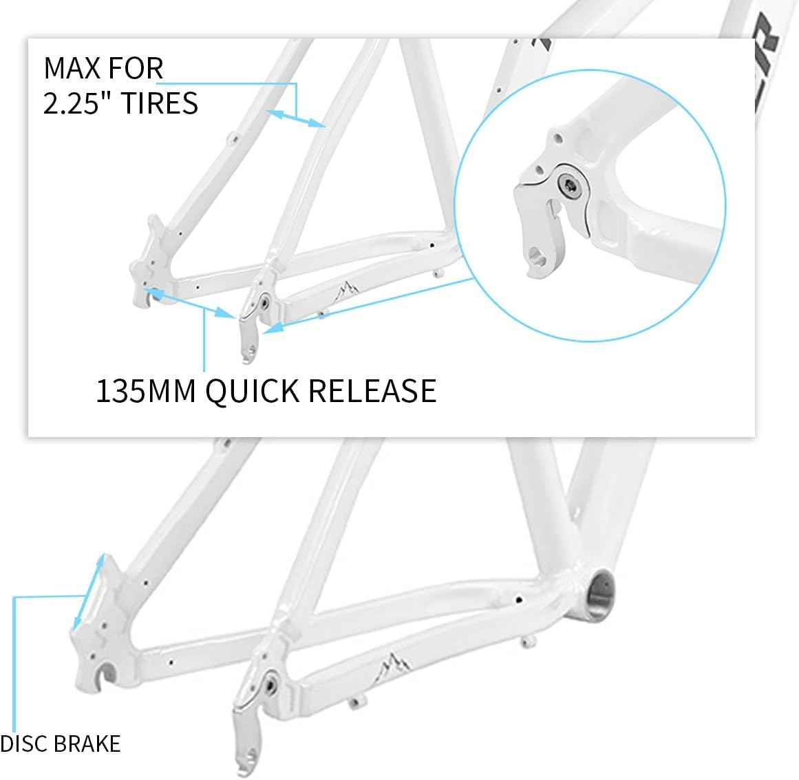 17" Mountain Bike Frame 27.5/29er XC/Enduro Aluminum Alloy Hardtail Frame Disc Brake QR 9x135mm Internal Routing BSA BB68mm