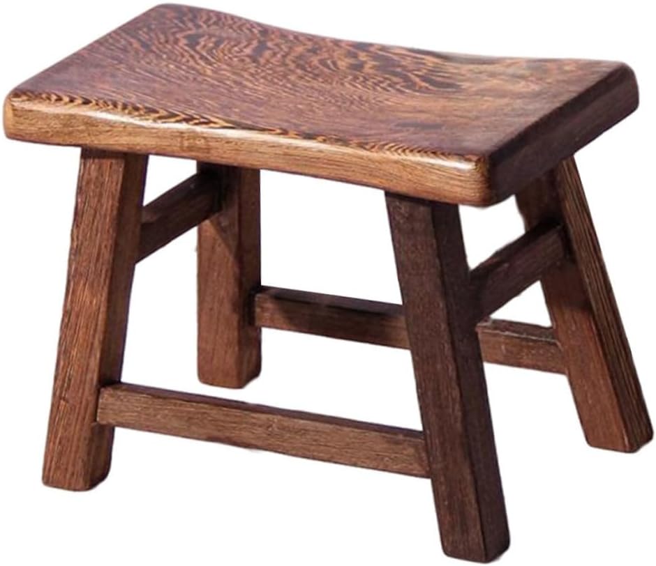 Wooden Low Footstool for Boy Girl Non-Slip Bathing Stool Multi-Functional Wooden Furniture for Bathroom Bedroom and Kindergarten Use