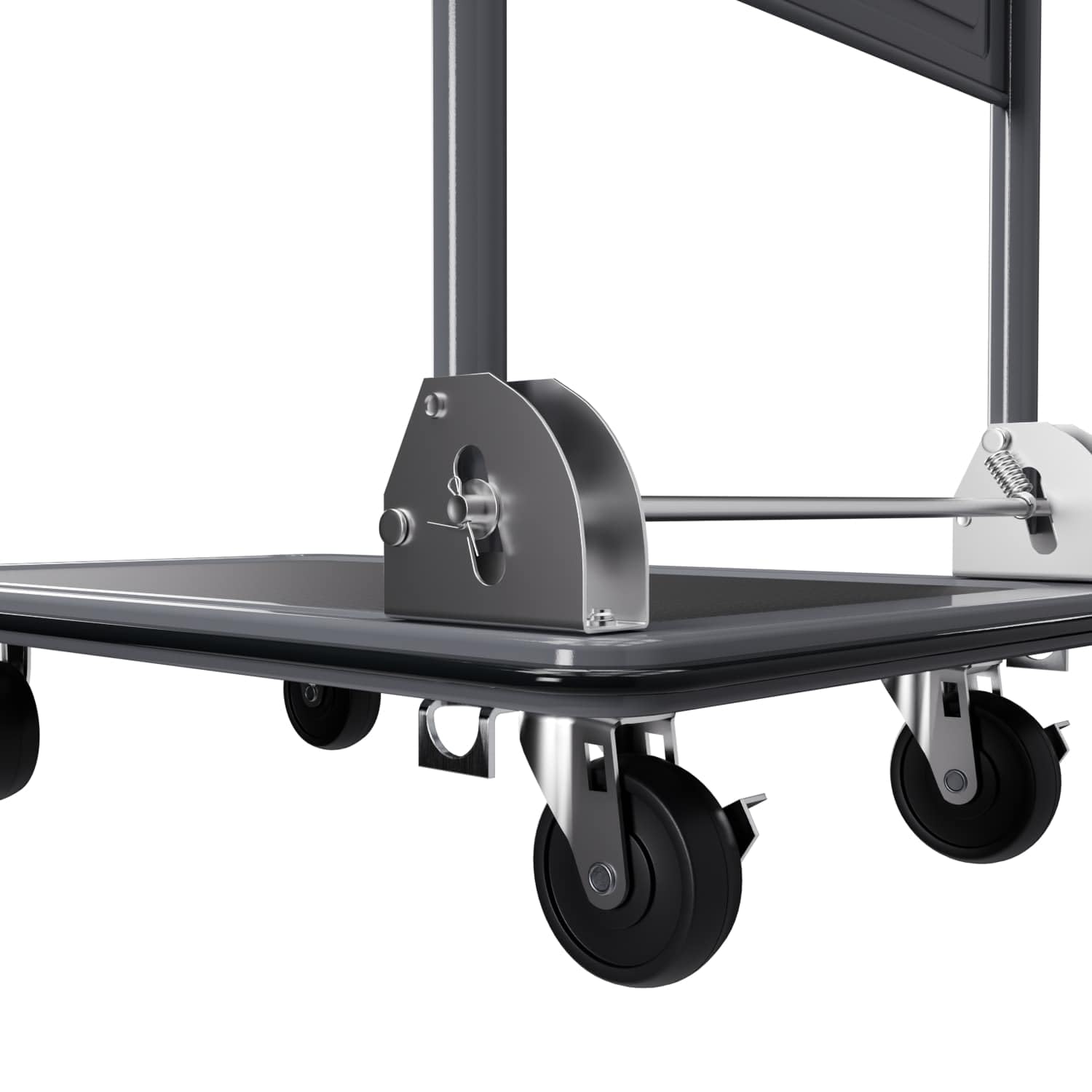 TroniTechnik® Transportwagen Paketwagen Plattformwagen klappbar mit Lenkrollen 150 kg Tragkraft mit Antirutschbeschichtung, Griffpolster, Halterungen - Ladefläche 72x48 cm
