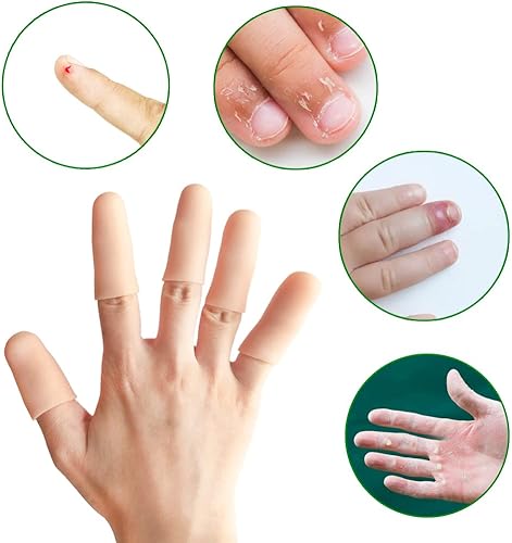 Miniatura 2 de 14 protectores de dedos de silicona, protectores de dedos de gel para las puntas de los dedos, tapas de dedos suaves y reutilizables, ideales para