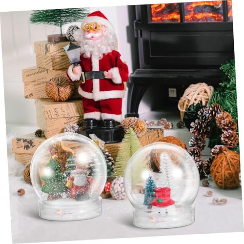 Bolas de nieve de plástico transparente TOPBATHY para manualidades navideñas de 24 piezas 5