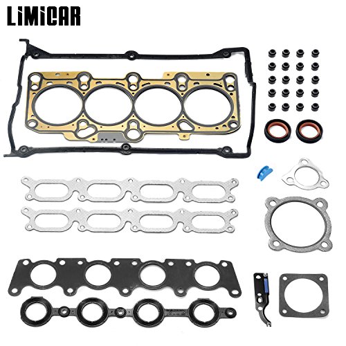 LIMICAR Cylinder Head Gasket Set For 97-06 Audi A4 97-05 Audi Quattro 00-06 Audi TT Volkswagen Golf 99-05 Volkswagen Beetle 00-05 Volkswagen Jetta 98-05 Volkswagen Passat 1.8L HS26182PT