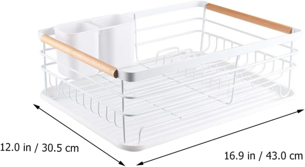 1pc Dish Racks for Kitchen Counter Iron Art Dishware Storage Rack Dish Drying