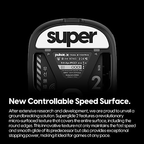 Pulsar Gaming Gears Superglide2(Type C) マウスソール for Pulsar X2V2/X2H/X2(Medium&mini) Wirelessマウスフィート [ 強化ガラス素材 ラウンドエッヂ加工 高耐久 低摩擦 Super Smooth ] White