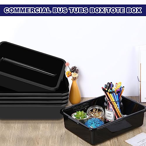 Sherr 10 Pcs 8L Plastic Bus Tubs Bus Tubs Restaurant Food Service Bus Tubs Commercial Bus Box With Handles Wash Basin Tray For Home Daily Use, Toys, Restaurant Hotel Food Service, Black #TOP2