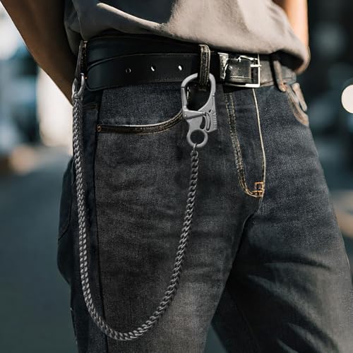 Image of Ahiller Mens Wallet Chain with Heavy Duty Keychain Carabiner Clip