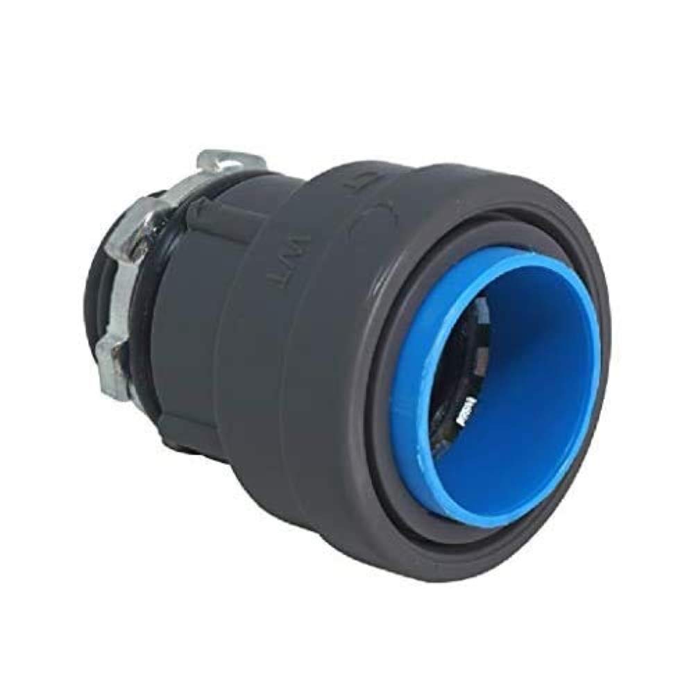 Southwire LTNM-BC-100 1" Liquid Tight Non-Metallic Push Install LT Box Connector, Gray-image-11